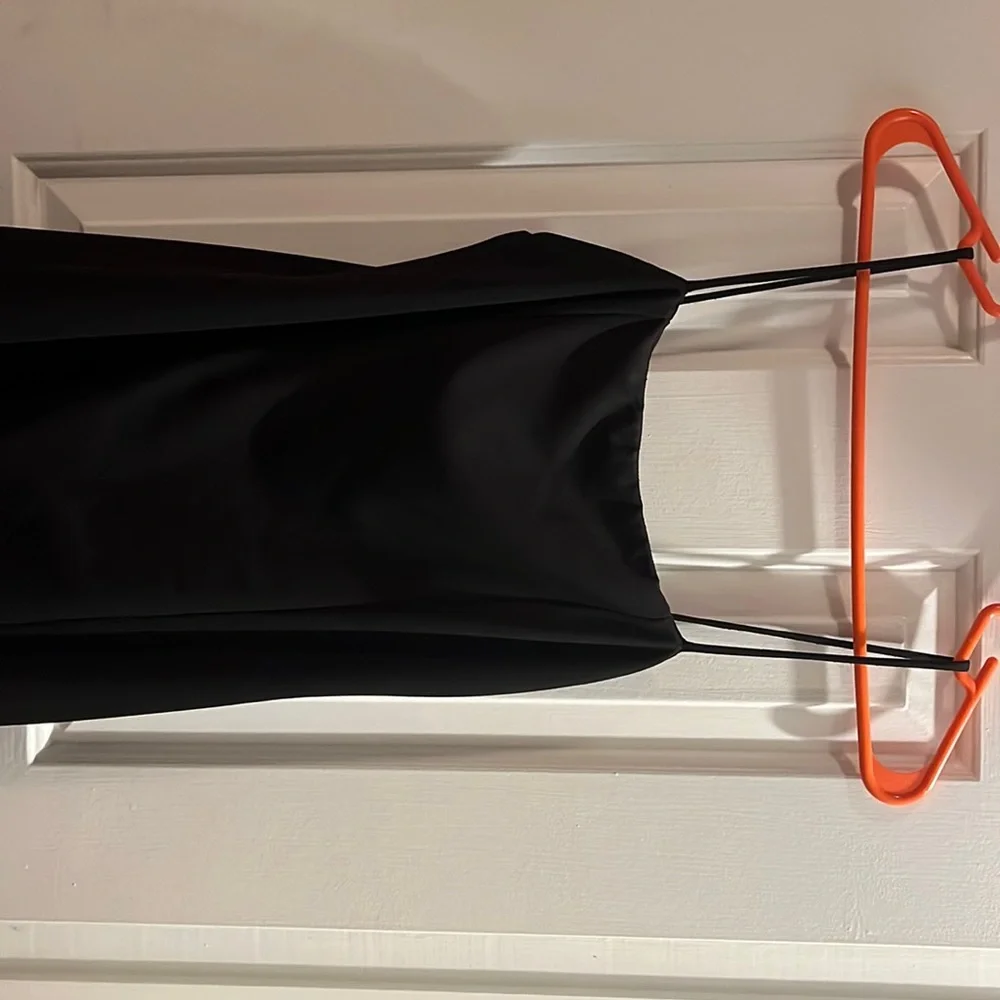 Lulus Long Black Dress Size Medium Spaghetti Strap - Picture 1 of 6
